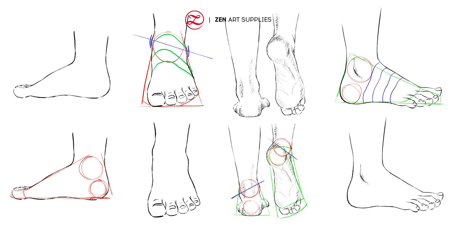 How To Draw Feet Step By Step Tutorial Jeyram Art