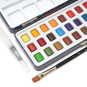 Travel Watercolor Paint Set 24 Warm Colors