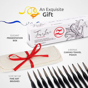 12-pc Synthetic Fine Detail Paint Brush Set