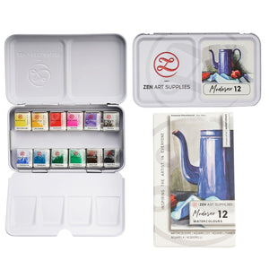 Travel Watercolor Paint Set 12 Vibrant Colors