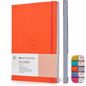 Vermillion Orange B5 (7x10") 120gsm Dot Journal