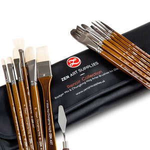 14-pc Brush Set ideal for Acrylic & Oil